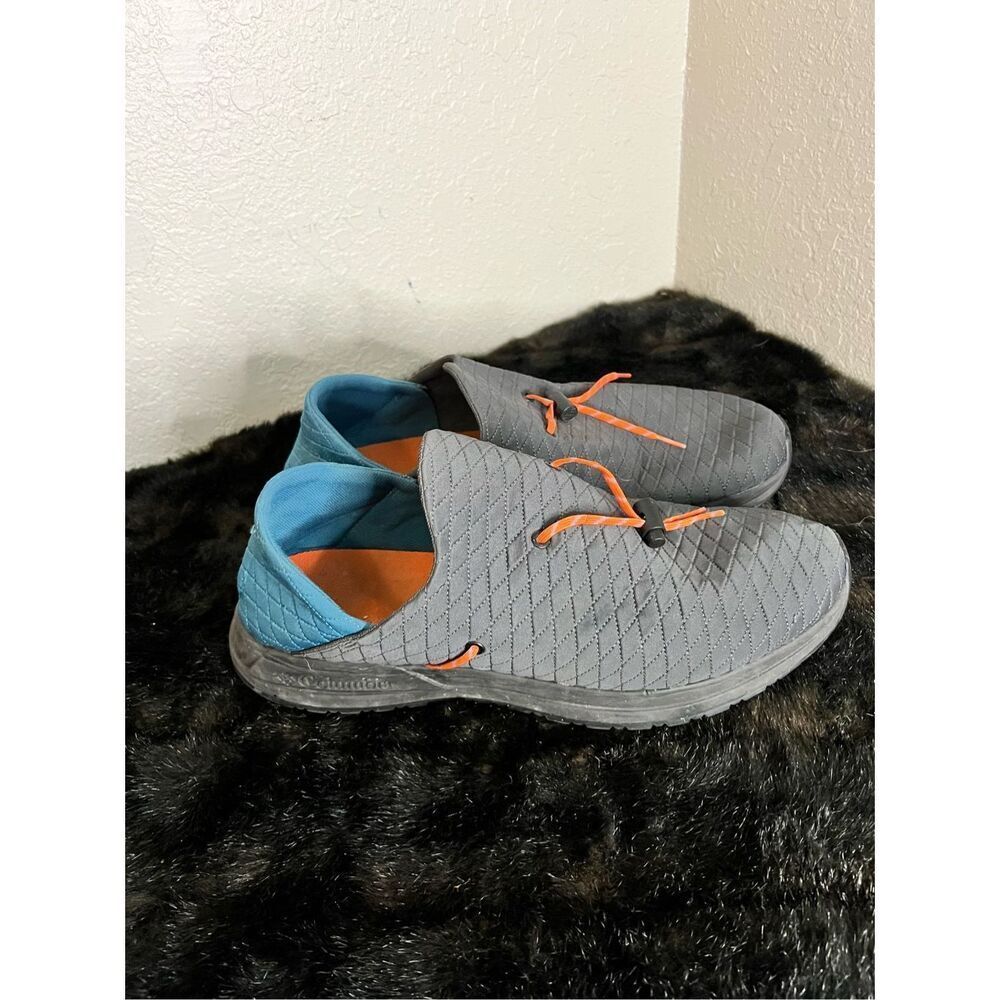 MEN'S COLUMBIA WILDONE MOC SLIP ON HIKE SHOES W/OMNI SHIELD GRAY SZ 13